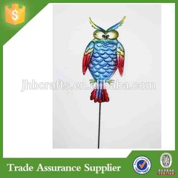 2015 the different color the metal owl stick with garden deco