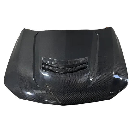 2020 Vehicle Accessories V Style CT4 Carbon Fiber Engine Cover - Black-Wing Bonnet