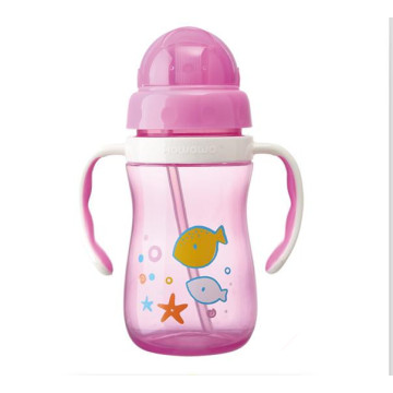 Taza de entrenamiento plástica de la botella de consumición del agua del bebé L