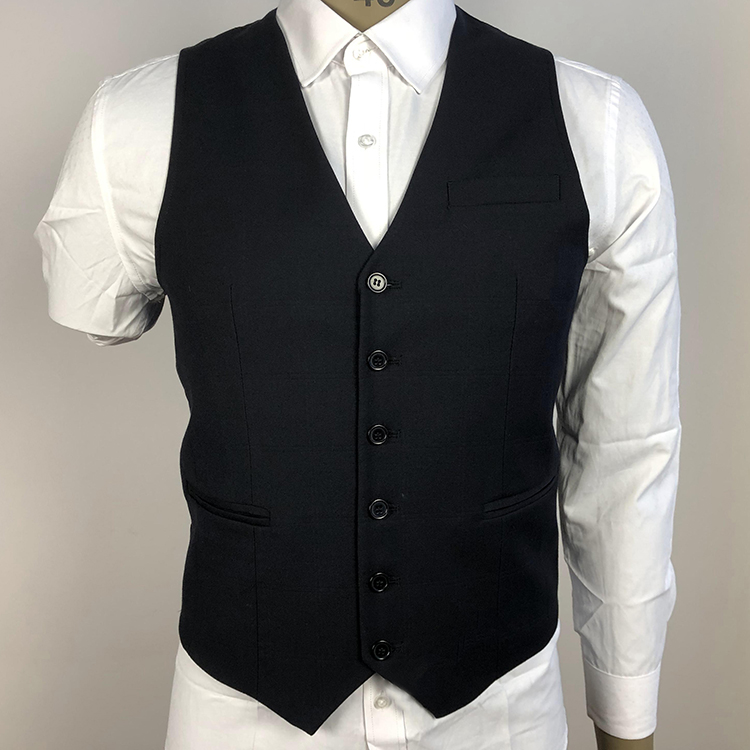 men black slim fit male waistcoat