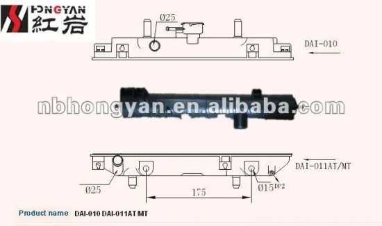 Auto Plastic Radiator tank for car DAIHATSU/STORIA