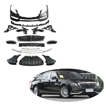 2014-2017 Mercedes Benz S Class (W222) Maybach Conversion Kit - Bumper Spoiler Long Plate S
