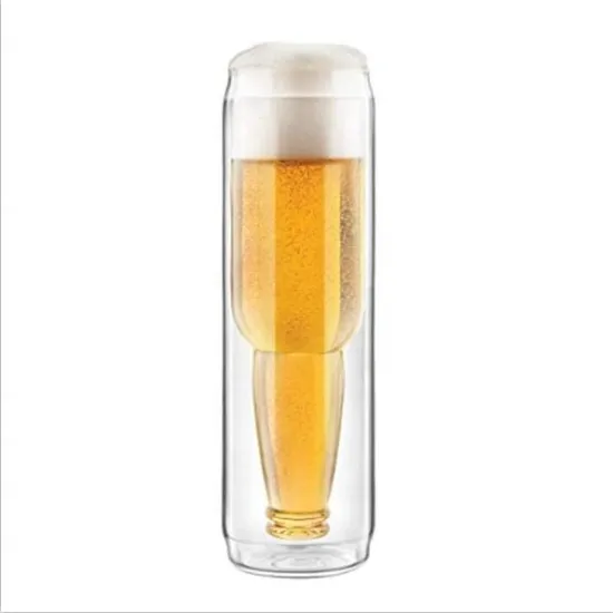 450ml Bottoms Up Double Wall beer glasses