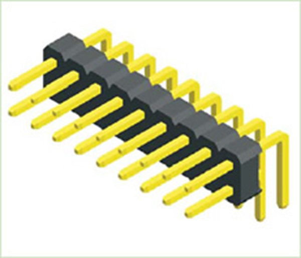 2,00 mm (.079 &quot;) Pitch Dual Row Dip 90 °/Right Angle Berg Pin Header