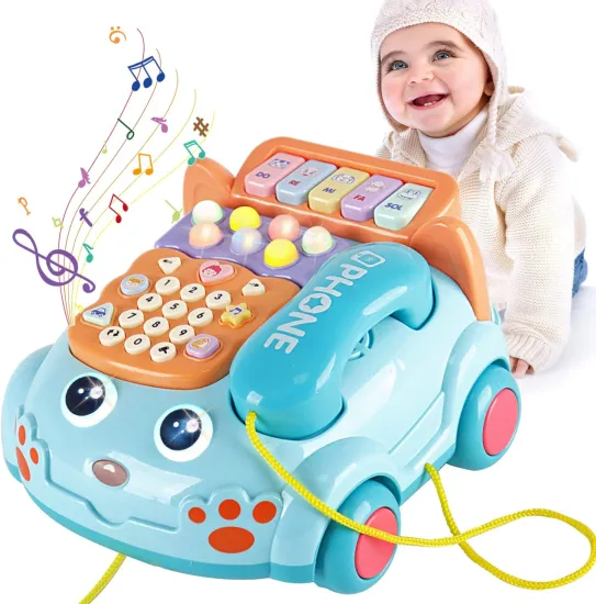Interactive Baby Toy: Educational Phone with Call, Piano, and Hamster Features for Early Childhood Learning