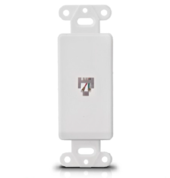 faceplate network face plate insert white/ivory single RJ-11/ rj14 rj11 connectors