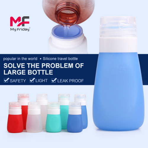 Food grade custom silicone shampoo squeeze travel bottle
