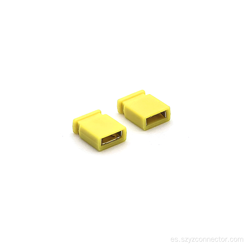 2.54 Tapa de cortocircuito amarilla ignífuga