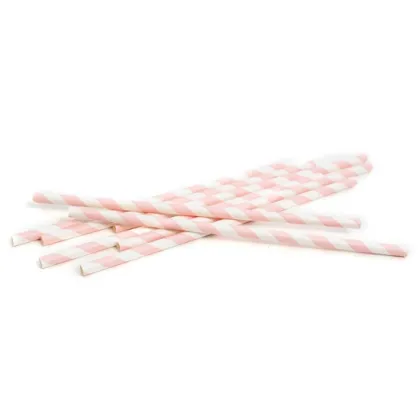 Decorative paper party straws
