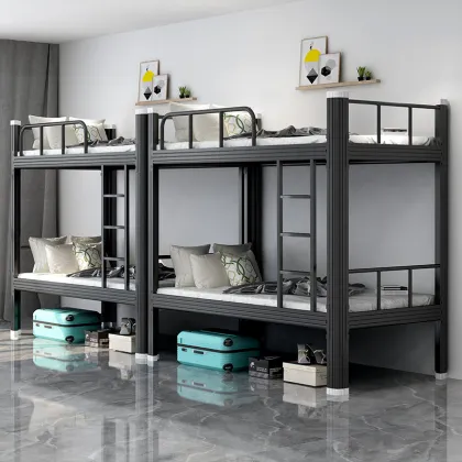 Dormitory Beds: High and Low Iron Frame Bunk Beds for Students and Staff
