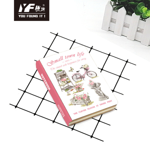 Caderno de capa dura de estilo de jardim personalizado com diário de papel de coluna de pano