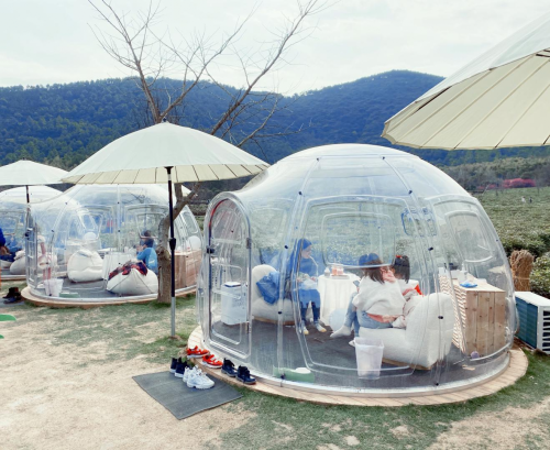 Transparent bubble house prefab igloo dome tent