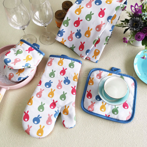 Apron Gloves Thermos Cup Printing gloves+potholder tea towel Factory