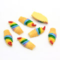 Rainbow Ice-cream Cabochons Flatback Ice-cream Cone Resin Slime Charms Untuk Aksesori Kraftangan Scrapbooking Phone Case Decor