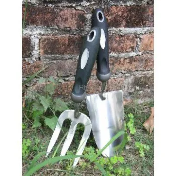 classic stainless hand trowel and weed fork