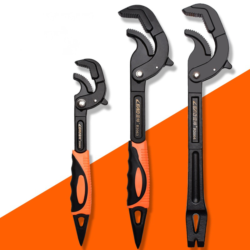 Large open end multifunction wrench Automatic locking quick opening pipe wrench