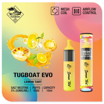 Tugboat evo 4500 पफ्स डिस्पोजेबल vape