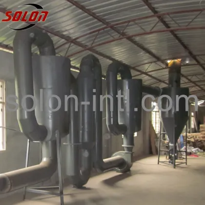 Hot air/airflow/pipe sawdust dryer