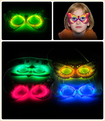 Costume Party Props Glow Butterfly Mask (HWD5155)