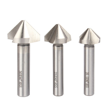 4.3-50mm 90 βαθμούς Χάλυβα υψηλής ταχύτητας (HSS) με 3 φλάουτα για γεώτρηση μετάλλων