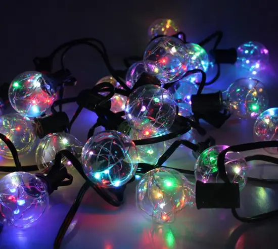 Hoilday Decoration led string light RGB led copper wire light g40 led cooper wire light bulb