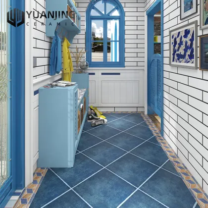 American Vintage Exquisite Elegant 400x400mm Anti-Slip Ceramic Tiles for Garden, Courtyard, and Kitchen