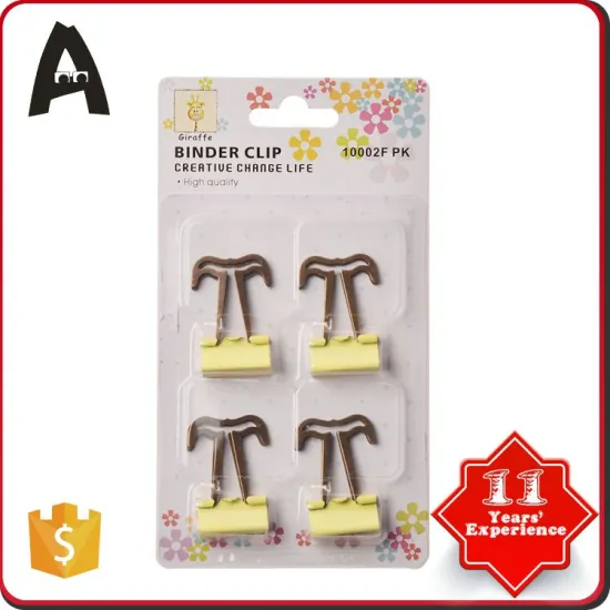 Good Reputation factory directly colors finger shape metal binder clip