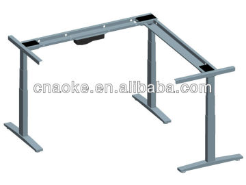 LT shaped electric height adjustable desk frame base only