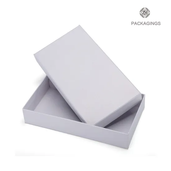 White matte luxury lid and base apparel box