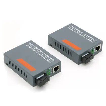 Gigabit Optical Converter SM Single Fiber 10/100/1000Mbps RJ45 Ethernet to Fiber Optic Media Converter