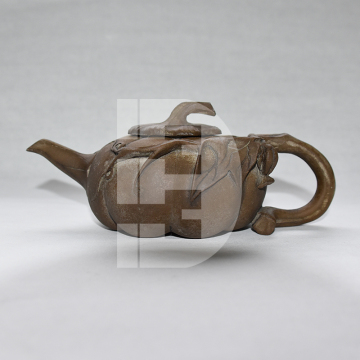 Stone carved teapot Small pumpkin pot
