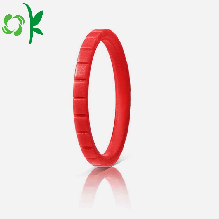 Fashion Ladder-shape Customized Logo Silicone Finger Rings