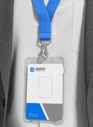 PVC work badge lanyard