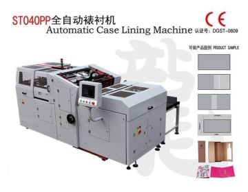Automatic paper lining machine for T shape box