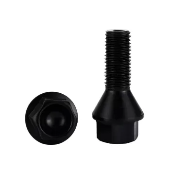 Wholesale BMW Car Wheel Bolts - Black Steel Hex Head, Made in China, New Condition, Aluminium Material