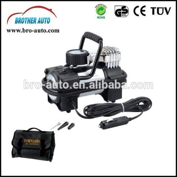 High quality DC12V/24V DOUBLE CYLINDER metal car air compressor manufacturer