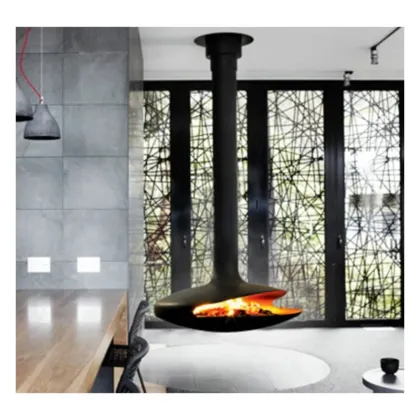 French Style Wood Fireplace Mantel Cheminee Inno Living Flame Imitating Fireplace