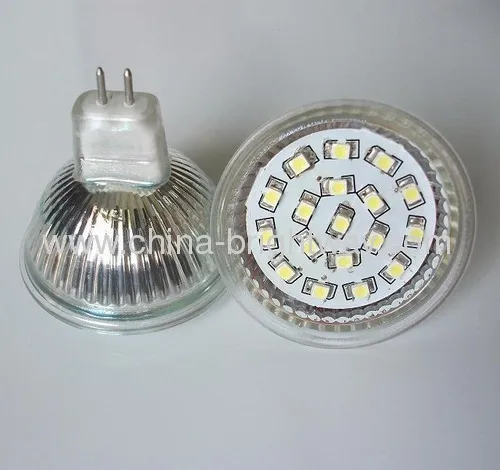 Glass Cup Low Power Dc12v Mr11 Led Spotlight 18 Smd3528 