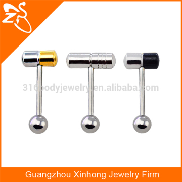316 L stainless steel pill tongue barbell piercing vibrating tongue ring