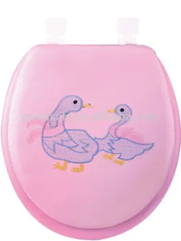 2014 new design adult embroidery pvc soft toilet seat T-071