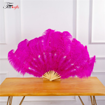 Artificial Rose Ostrich Feather Fans: Elegant Accessories for Carnival, Home Parties, and Masquerade Performances