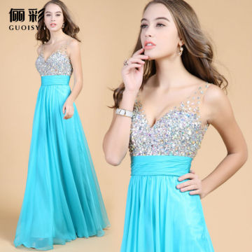 New arrival Party Deep V-neck Elegant Prom Long Evening Dress