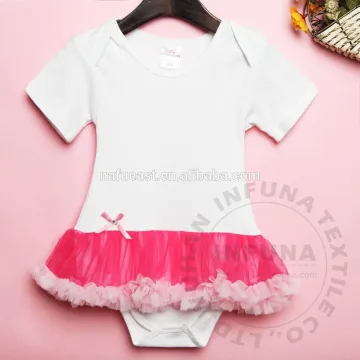2015-2016 hot sale blank cotton short sleeve baby tutu romper