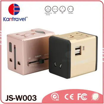 Multi-nation Plug Dual USB wholesale portable charger adapter
