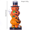 Pabea de vidrio de calabaza y cráneo colorido dibujado a mano, linda calabaza de Halloween, tubería de agua de vidrio de borosilicato con tazón de 14 mm