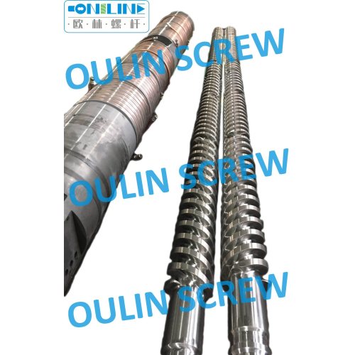 Bimetallic Bausano 125mm Twin Parallel Screw and Barrel for PVC+ABS Pelleting/ Granulating