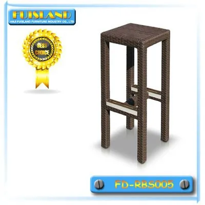 Fuisland fashion PE rattan bar stool bar height high chair