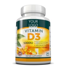 Les capsules de vitamine D3 soutiennent le boost d&#39;humeur de force osseuse