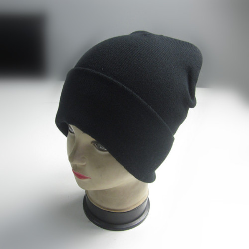 Blank Cotton Acrylic Cuff Beanie Untuk Promosi