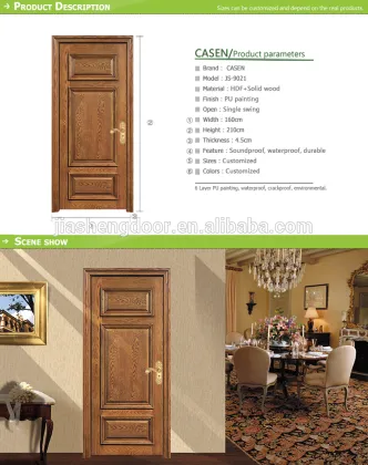 custom natural Mahogany wood panel door